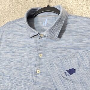 Johnnie-O Featherweight Golf Polo Shirt blue Huron Mens XL